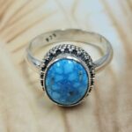 White Water Turquoise Size US 7 Sterling Silver Ring (RS22-222)