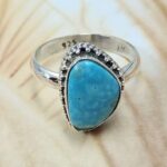 White Water Turquoise Size US 7 Sterling Silver Ring (RS22-221)