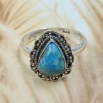 White Water Turquoise Size US 10 925 Sterling Silver Ring (REXT8-331)