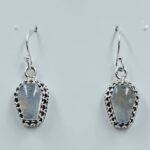 Rainbow Moonstone 1" 925 Sterling Silver Coffin Earrings (REXT113-130)