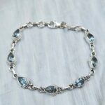 Blue Topaz Sterling Silver Bracelet (RS78-148)