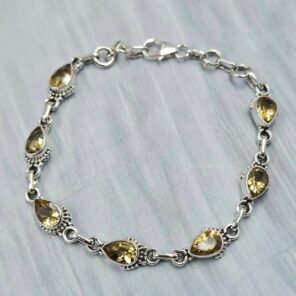Citrine Sterling Silver Bracelet (RS78-150)