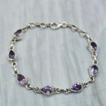 Amethyst Sterling Silver Bracelet (RS78-151)