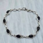 Black Onyx Sterling Silver Bracelet (RS78-153)