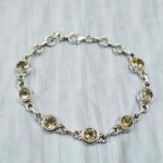 Citrine 925 Sterling Silver Bracelet (RS67-191)
