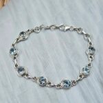 Blue Topaz 925 Sterling Silver Bracelet (RS67-192)
