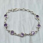 Amethyst 925 Sterling Silver Bracelet (RS67-195)