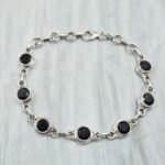 Black Onyx 925 Sterling Silver Bracelet (RS67-196)