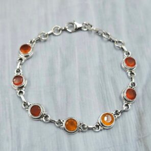 Carnelian 925 Sterling Silver Bracelet (RS67-196) (Copy)