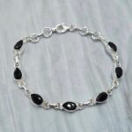 Black Onyx 925 Sterling Silver Bracelet (RS67-198)