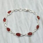 Carnelian 925 Sterling Silver Bracelet (RS67-199)