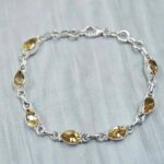Citrine 925 Sterling Silver Bracelet (RS67-201)