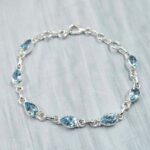 Blue Topaz 925 Sterling Silver Bracelet (RS67-202)