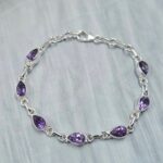 Amethyst 925 Sterling Silver Bracelet (RS67-203)