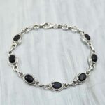 Black Onyx 925 Sterling Silver Bracelet (RS67-211)