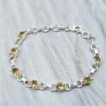 Citrine 925 Sterling Silver Bracelet (RS67-227)
