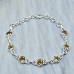 Citrine 925 Sterling Silver Bracelet (RS67-232)