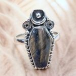 Labradorite 925 Sterling Silver Coffin Ring (REXT85-96)