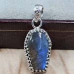 Labradorite Coffin 925 Sterling Silver Pendant (RS29-471)