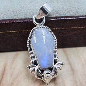 Mohave Turquoise Coffin 925 Sterling Silver Pendant (RS29-479)