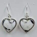 White Buffallo Turquoise 925 Sterling Silver Earring (REXT22-183)