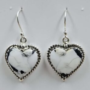 White Buffallo Turquoise 925 Sterling Silver Earring (REXT22-183)