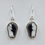 White Buffallo Turquoise 925 Sterling Silver Earring (REXT22-232)