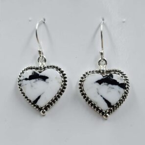 White Buffallo Turquoise 925 Sterling Silver Earring (REXT22-176)