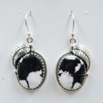White Buffallo Turquoise 925 Sterling Silver Earring (REXT22-197)