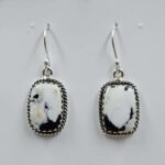White Buffallo Turquoise 925 Sterling Silver Earring (REXT22-221)