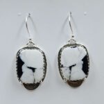 White Buffallo Turquoise 925 Sterling Silver Earring (REXT22-218)