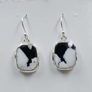 White Buffallo Turquoise 925 Sterling Silver Earring (REXT22-216)