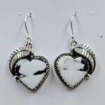 White Buffallo Turquoise 925 Sterling Silver Earring (REXT22-188)