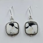 White Buffallo Turquoise 925 Sterling Silver Earring (REXT22-215)