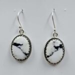 White Buffallo Turquoise 925 Sterling Silver Earring (REXT22-203)