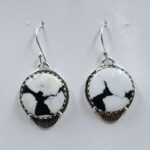 White Buffallo Turquoise 925 Sterling Silver Earring (REXT22-223)
