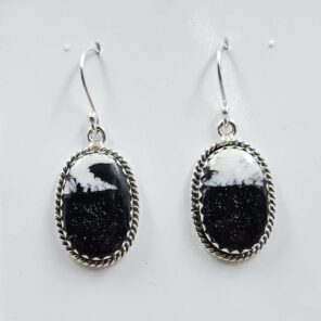 White Buffallo Turquoise 925 Sterling Silver Earring (REXT22-199)