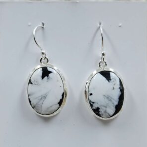 White Buffallo Turquoise 925 Sterling Silver Earring (REXT22-208)