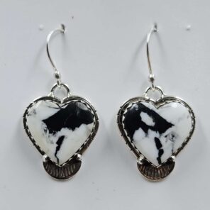 White Buffallo Turquoise 925 Sterling Silver Earring (REXT22-178)