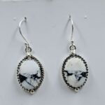 White Buffallo Turquoise 925 Sterling Silver Earring (REXT22-210)