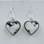 White Buffallo Turquoise 925 Sterling Silver Earring (REXT22-182)