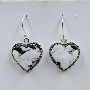 White Buffallo Turquoise 925 Sterling Silver Earring (REXT22-182)