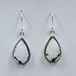 White Buffallo Turquoise 925 Sterling Silver Earring (REXT22-193)