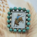 Southwest Doublet & Turquoise ADJ Cluster Ring (REXT18-5)
