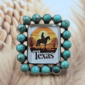 Southwest Doublet & Turquoise ADJ Cluster Ring (REXT18-2)