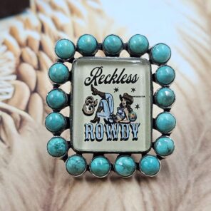 Southwest Doublet & Turquoise ADJ Cluster Ring (REXT18-9)