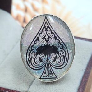 Aurora Opal Ace Doublet 925 Sterling Silver Ring (RS66-98)