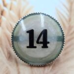 Snow Poll Ball No.14 Adjustable 925 Sterling Silver Ring (RS66-82)