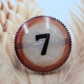 Snow Poll Ball No.7 Adjustable 925 Sterling Silver Ring (RS66-83)