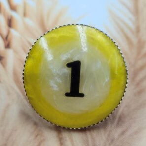 Snow Poll Ball No.1 Adjustable 925 Sterling Silver Ring (RS66-85)